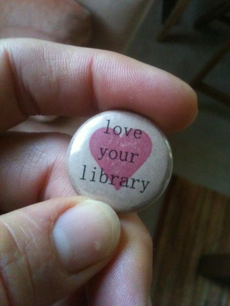 love your library button