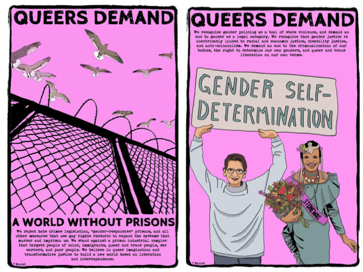 two images designed by roan boucher, one with the heading 